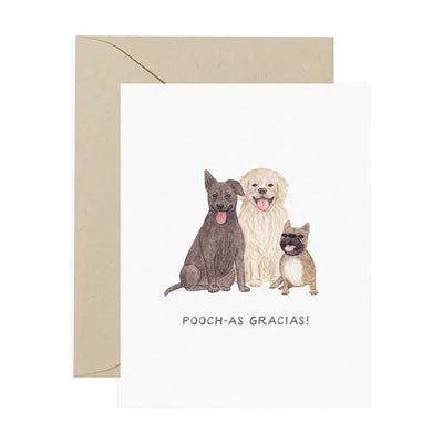 Pooch-as Gracias! Thank you greeting card by Amy Zhang