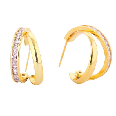 layered hoop earrings