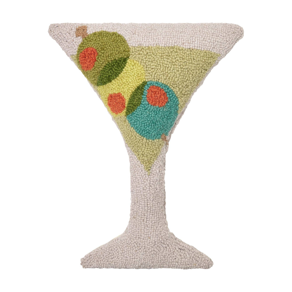 Ampersand Design Studio Martini Glass Hook Pillow