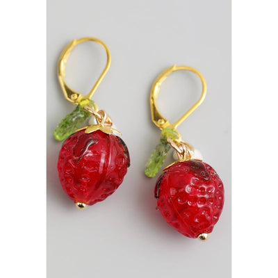 strawberry dangle earrings