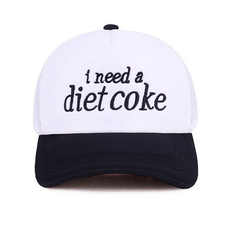 I Need A Diet Coke Two Tone Trucker Mesh Hat - Black – the  display picture 1