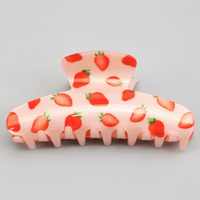 strawberry print hair claw