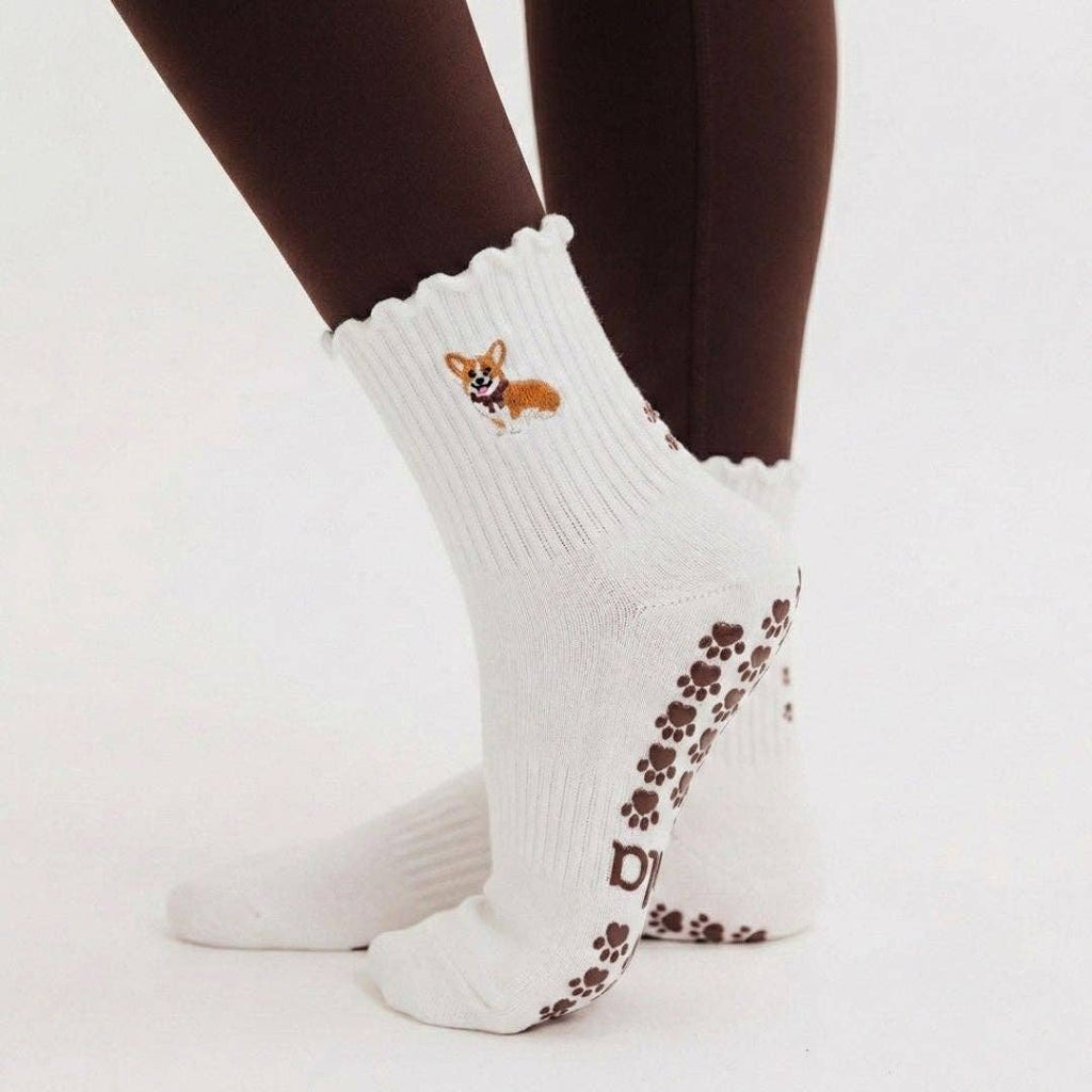 【未使用】Corgi コットン　ストライプデザイン　ソックス3足セット Corgi Pilates Grip Socks – the fig tree