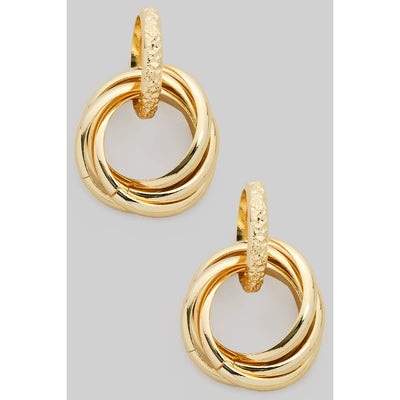 linked gold hoop earrings