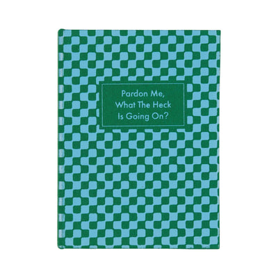 pardon me checkered bookstyle notepad