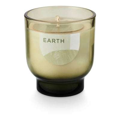 earth elements glass candle