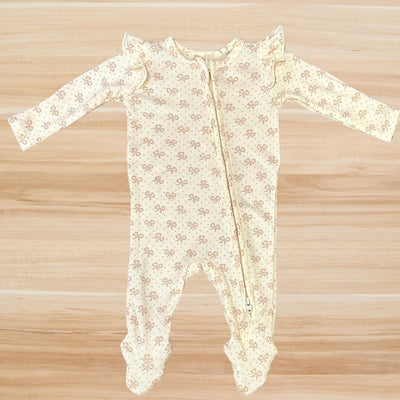 vintage mini bow footie