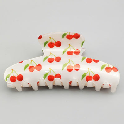 cherry print hair claw