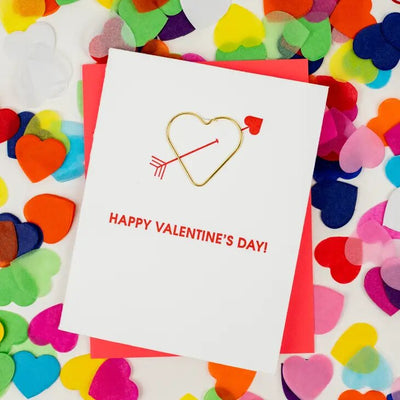 heart paperclip valentine's day card